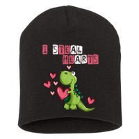 I Steal Hearts Trex Dino Baby Boy Valentines Day Short Acrylic Beanie