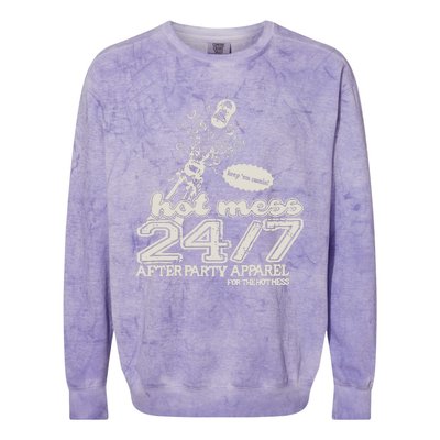 Iamunwell Store Hot Mess 24.7 Colorblast Crewneck Sweatshirt