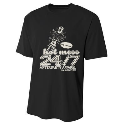 Iamunwell Store Hot Mess 24.7 Performance Sprint T-Shirt