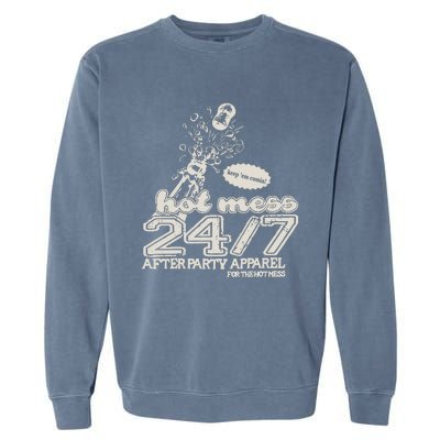 Iamunwell Store Hot Mess 24.7 Garment-Dyed Sweatshirt