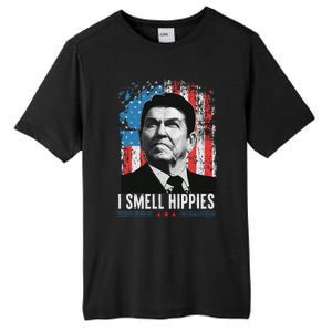 I Smell Hippies Retro American Flag Patriotic Tall Fusion ChromaSoft Performance T-Shirt