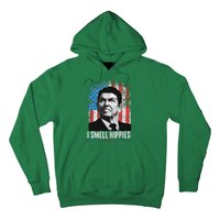 I Smell Hippies Retro American Flag Patriotic Hoodie