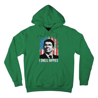 I Smell Hippies Retro American Flag Patriotic Hoodie