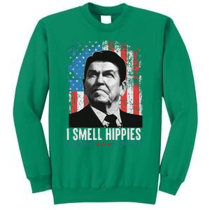 I Smell Hippies Retro American Flag Patriotic Sweatshirt