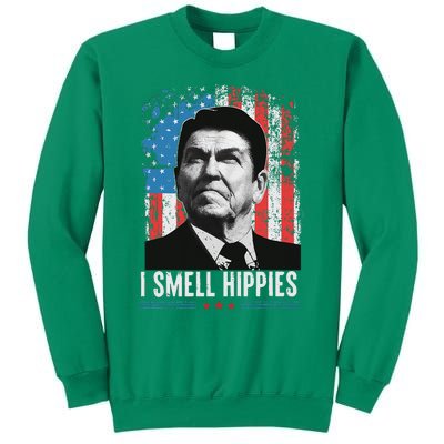 I Smell Hippies Retro American Flag Patriotic Sweatshirt