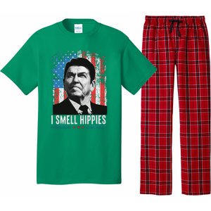 I Smell Hippies Retro American Flag Patriotic Pajama Set