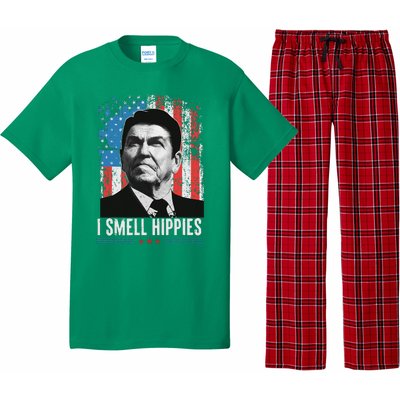 I Smell Hippies Retro American Flag Patriotic Pajama Set