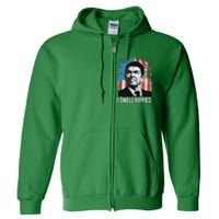 I Smell Hippies Retro American Flag Patriotic Full Zip Hoodie