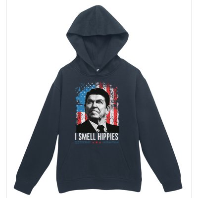 I Smell Hippies Retro American Flag Patriotic Urban Pullover Hoodie