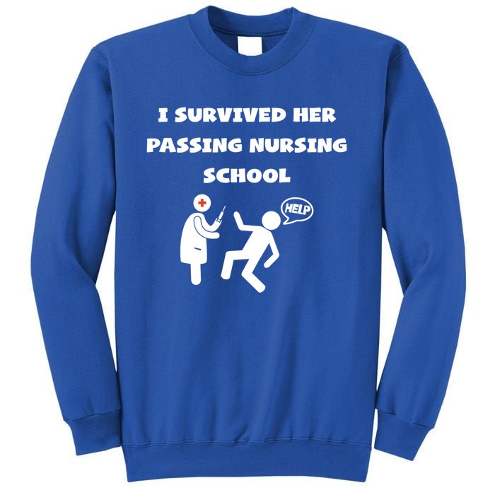 I Survived Her Passing Nursing School Help Graduation Gift Sweatshirt