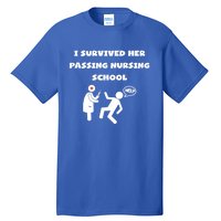 I Survived Her Passing Nursing School Help Graduation Gift Tall T-Shirt