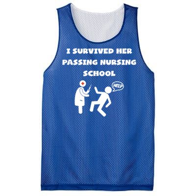 I Survived Her Passing Nursing School Help Graduation Gift Mesh Reversible Basketball Jersey Tank