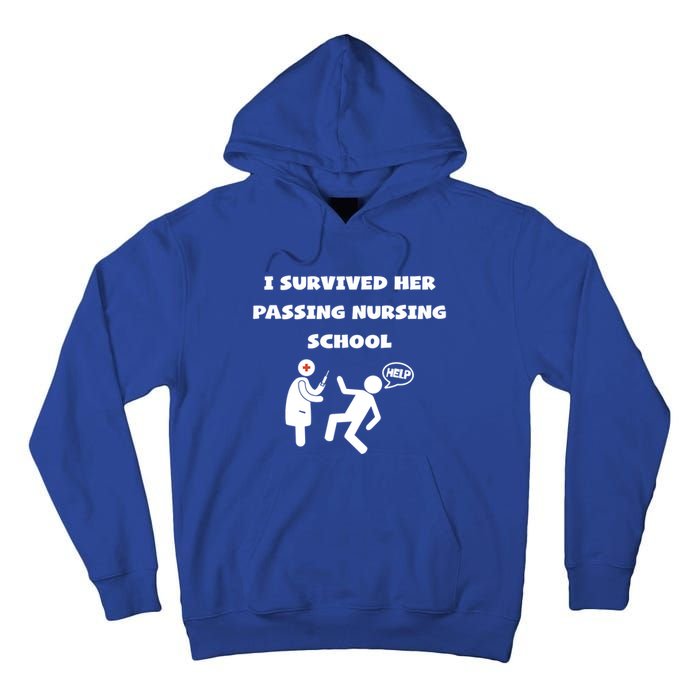 I Survived Her Passing Nursing School Help Graduation Gift Tall Hoodie