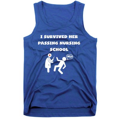 I Survived Her Passing Nursing School Help Graduation Gift Tank Top