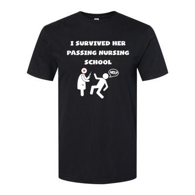 I Survived Her Passing Nursing School Help Graduation Gift Softstyle CVC T-Shirt