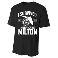 I Survived Hurricane Milton 2024 Survived Hurricane Milton Performance Sprint T-Shirt