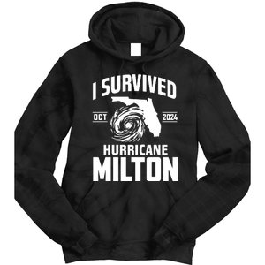 I Survived Hurricane Milton 2024 Survived Hurricane Milton Tie Dye Hoodie