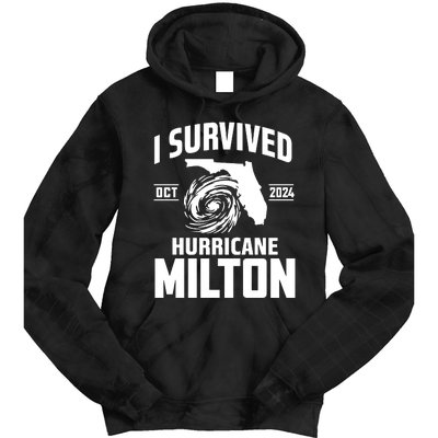 I Survived Hurricane Milton 2024 Survived Hurricane Milton Tie Dye Hoodie