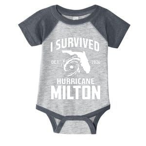 I Survived Hurricane Milton 2024 Survived Hurricane Milton Infant Baby Jersey Bodysuit