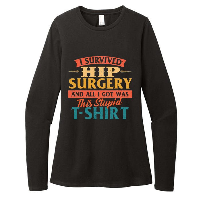 I Survived Hip Surgery Get Well Hip Replacement Recovery Womens CVC Long Sleeve Shirt