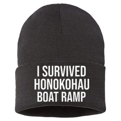 I Survived Honokohau Boat Ramp Sustainable Knit Beanie