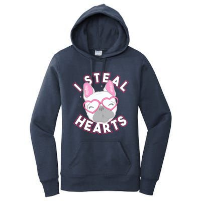 I Steal Hearts Great Gift Funny French Bulldog Valentines Day Gift Women's Pullover Hoodie