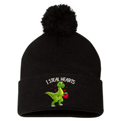 I Steal Hearts Valentine's Day Funny Pom Pom 12in Knit Beanie