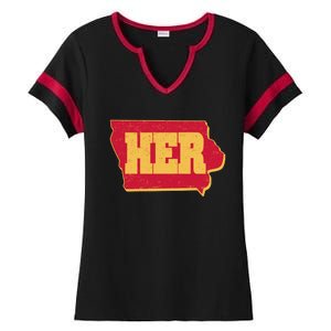 Iowa State Her Basketball Sports Fan Ladies Halftime Notch Neck Tee