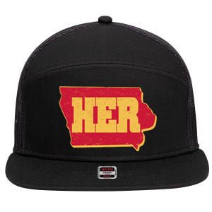 Iowa State Her Basketball Sports Fan 7 Panel Mesh Trucker Snapback Hat