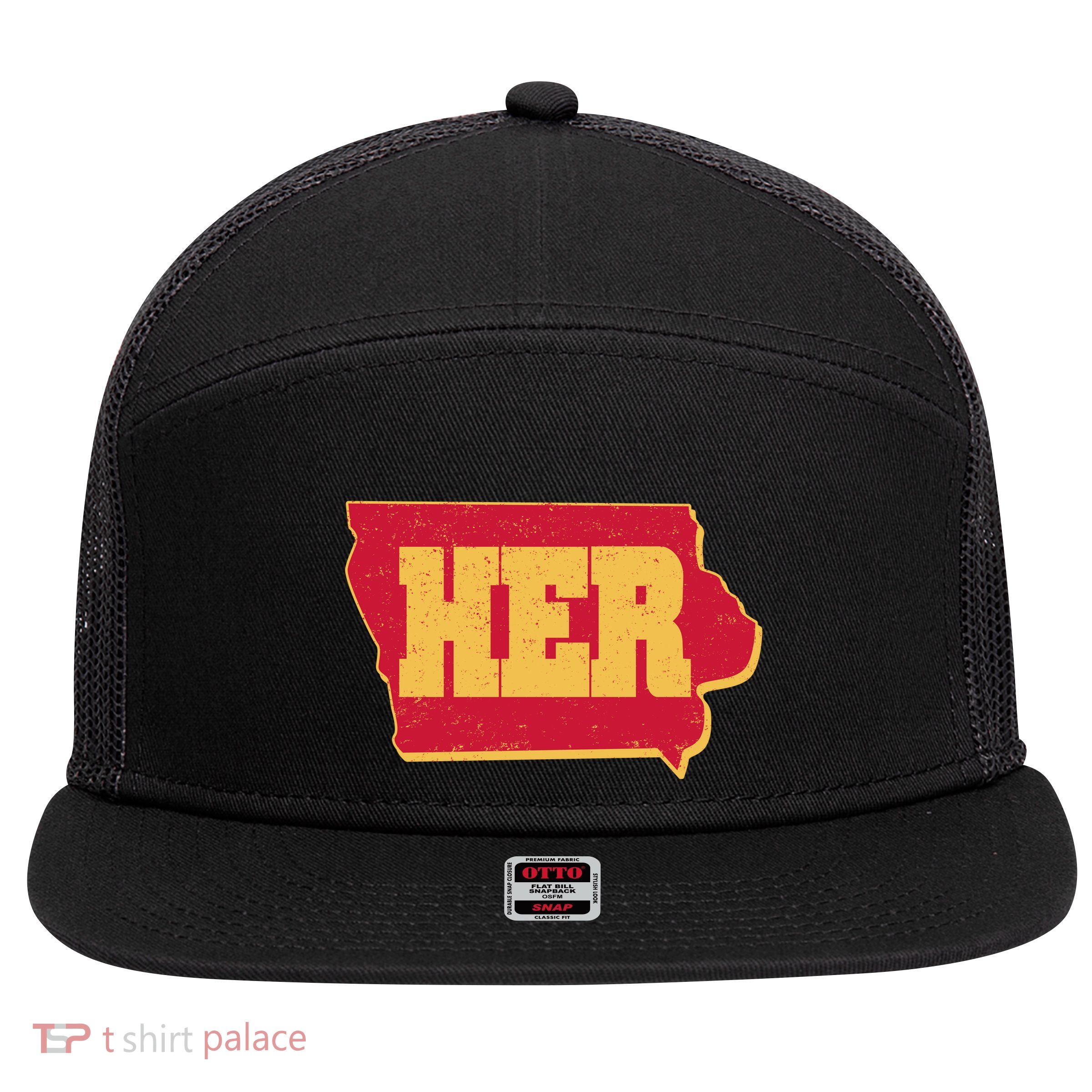 Iowa State Her Basketball Sports Fan 7 Panel Mesh Trucker Snapback Hat
