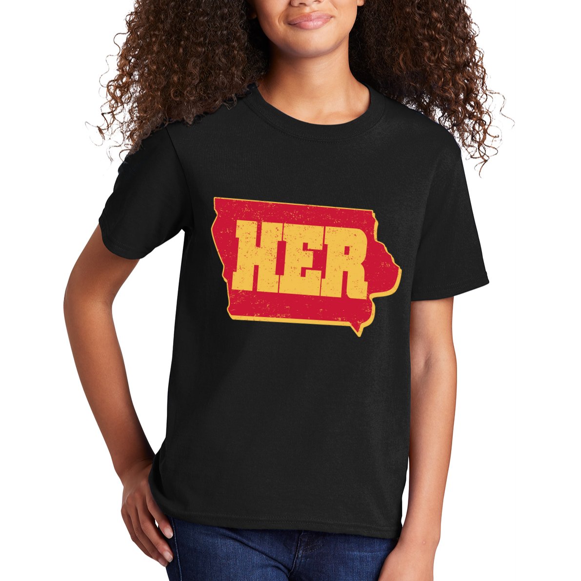 Iowa State Her Basketball Sports Fan Kids T-Shirt