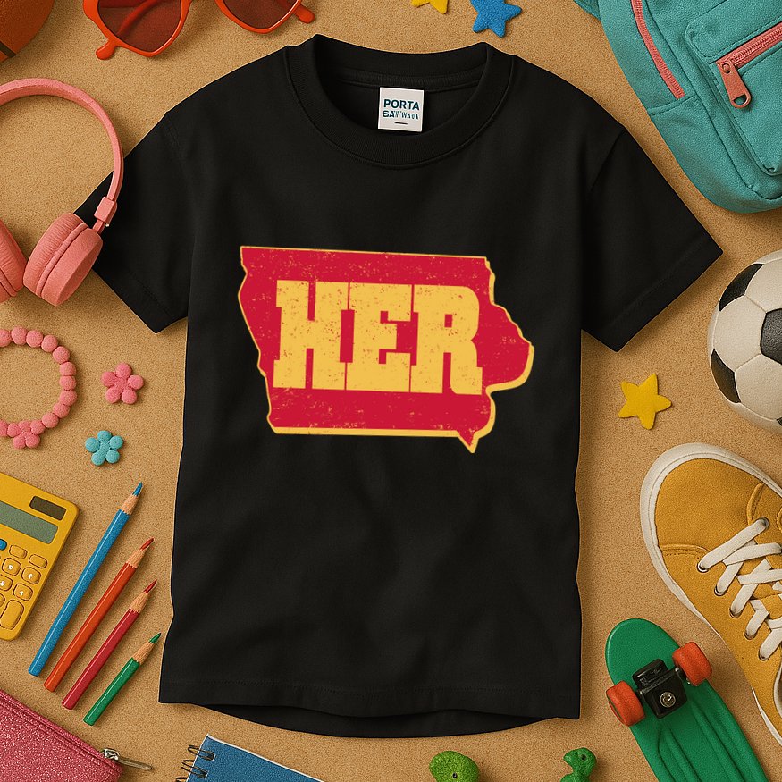 Iowa State Her Basketball Sports Fan Kids T-Shirt