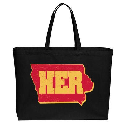 Iowa State Her Basketball Sports Fan Cotton Canvas Jumbo Tote