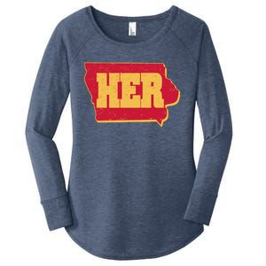 Iowa State Her Basketball Sports Fan Women's Perfect Tri Tunic Long Sleeve Shirt