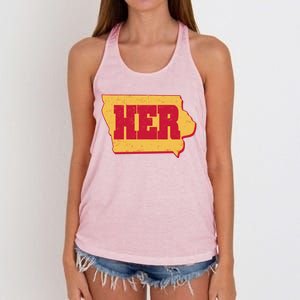 Iowa State Her Basketball Sports Fan Women's Knotted Racerback Tank