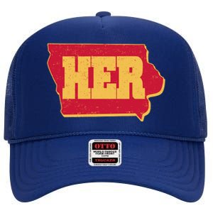 Iowa State Her Basketball Sports Fan High Crown Mesh Back Trucker Hat