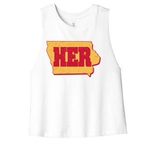 Iowa State Her Basketball Sports Fan Women's Racerback Cropped Tank