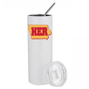 Iowa State Her Basketball Sports Fan Stainless Steel Tumbler