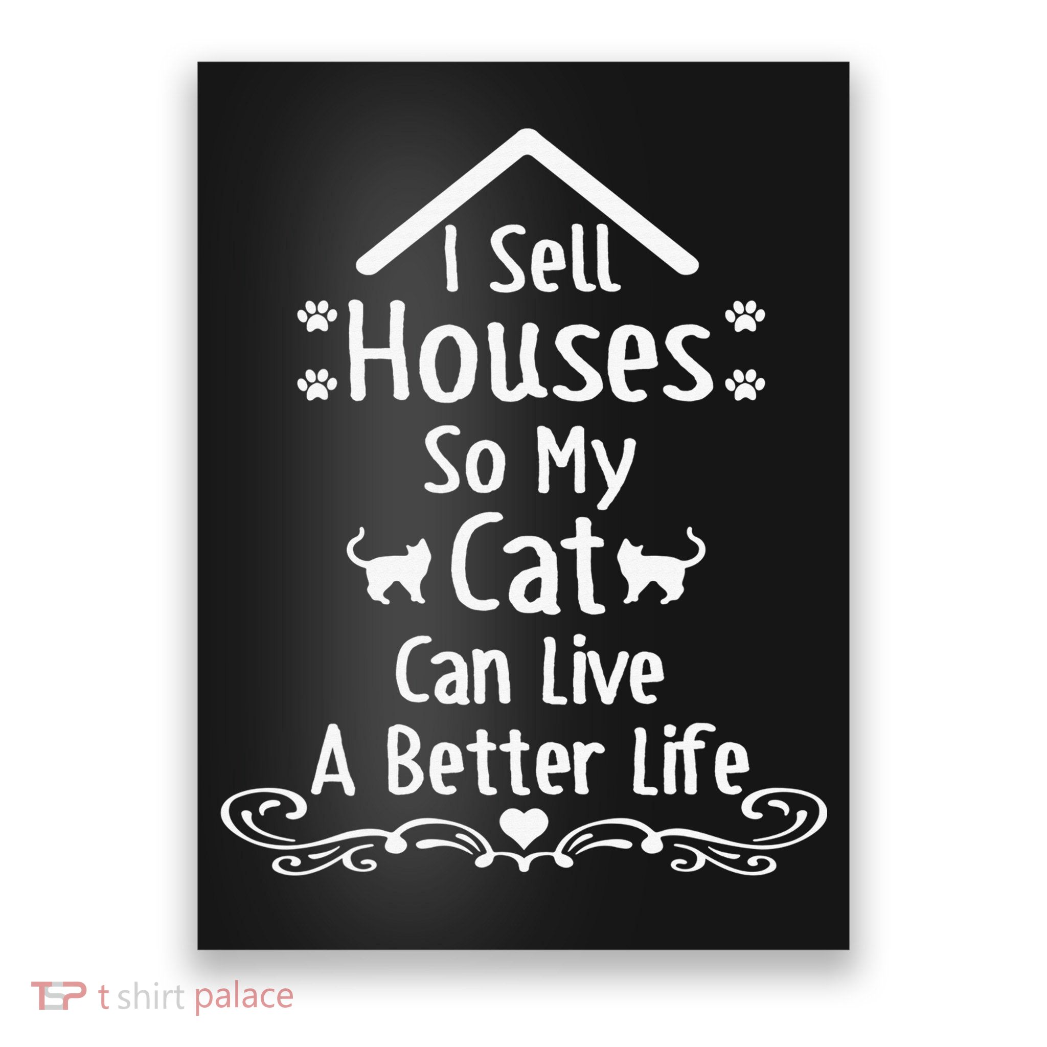 I Sell Houses So My Cat Live Realtor Life Real Estate Agent Poster