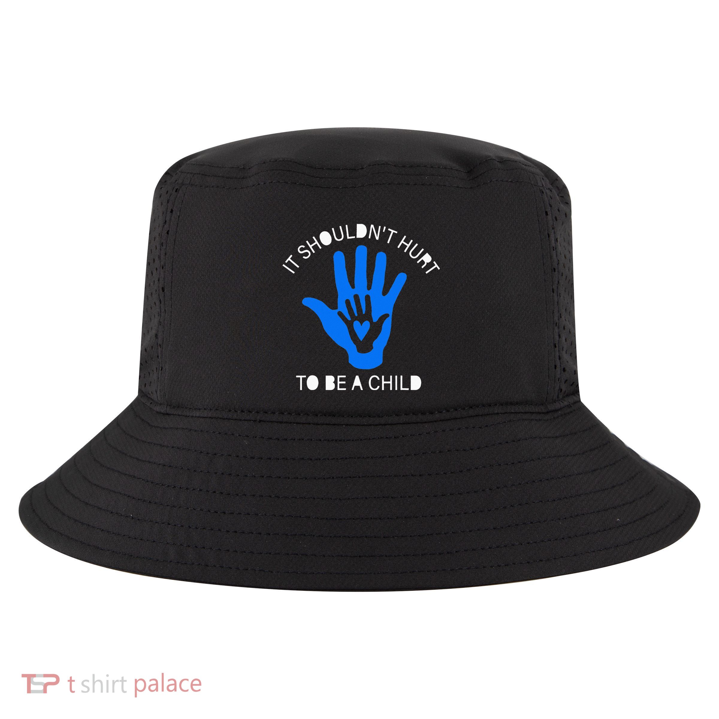 It Shouldn't Hurt To Be A Child Abuse Prevention Awareness Cool Comfort Performance Bucket Hat
