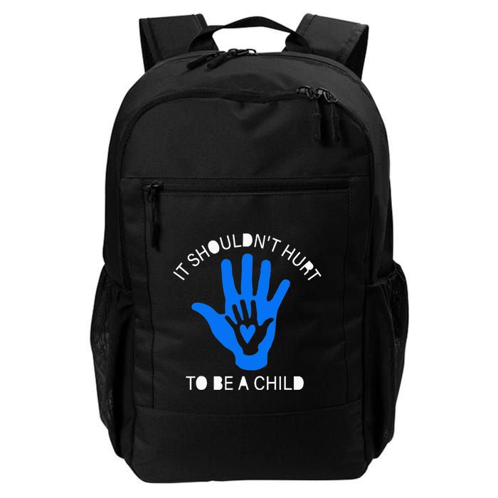 It Shouldn't Hurt To Be A Child Abuse Prevention Awareness Backpack