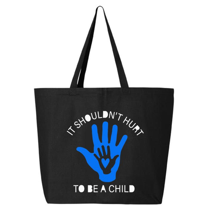 It Shouldn't Hurt To Be A Child Abuse Prevention Awareness 25L Jumbo Tote