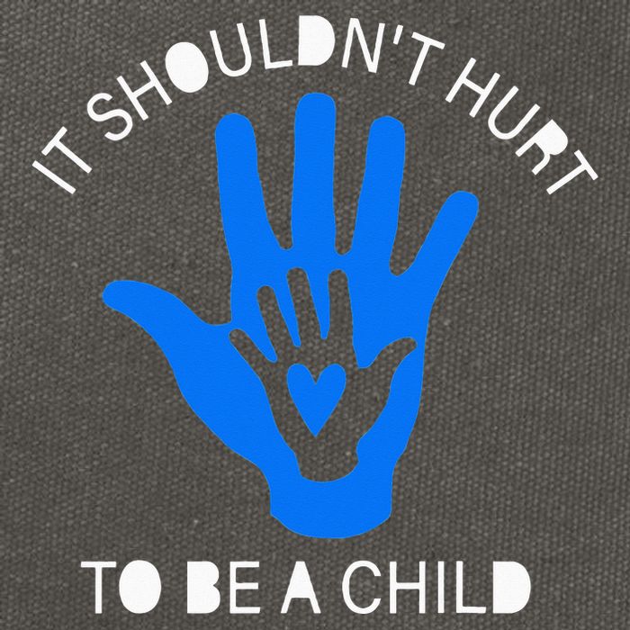 It Shouldn't Hurt To Be A Child Abuse Prevention Awareness Cotton Canvas Backpack