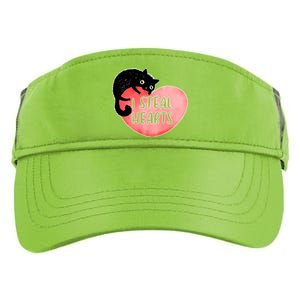 I Steal Hearts Cute Cat Valentin Quote Gift Adult Drive Performance Visor