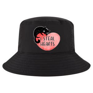 I Steal Hearts Cute Cat Valentin Quote Gift Cool Comfort Performance Bucket Hat