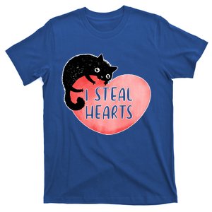 I Steal Hearts Cute Cat Valentin Quote Gift T-Shirt