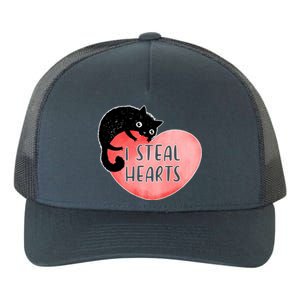 I Steal Hearts Cute Cat Valentin Quote Gift Yupoong Adult 5-Panel Trucker Hat