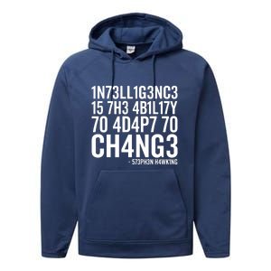 Intelligence Stephen Hawking Performance Fleece Hoodie