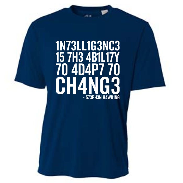 Intelligence Stephen Hawking Cooling Performance Crew T-Shirt