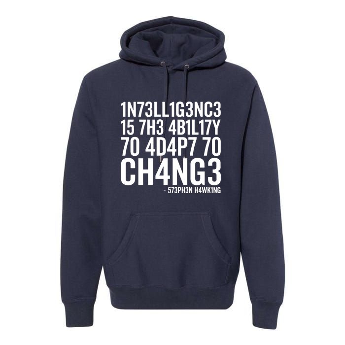 Intelligence Stephen Hawking Premium Hoodie